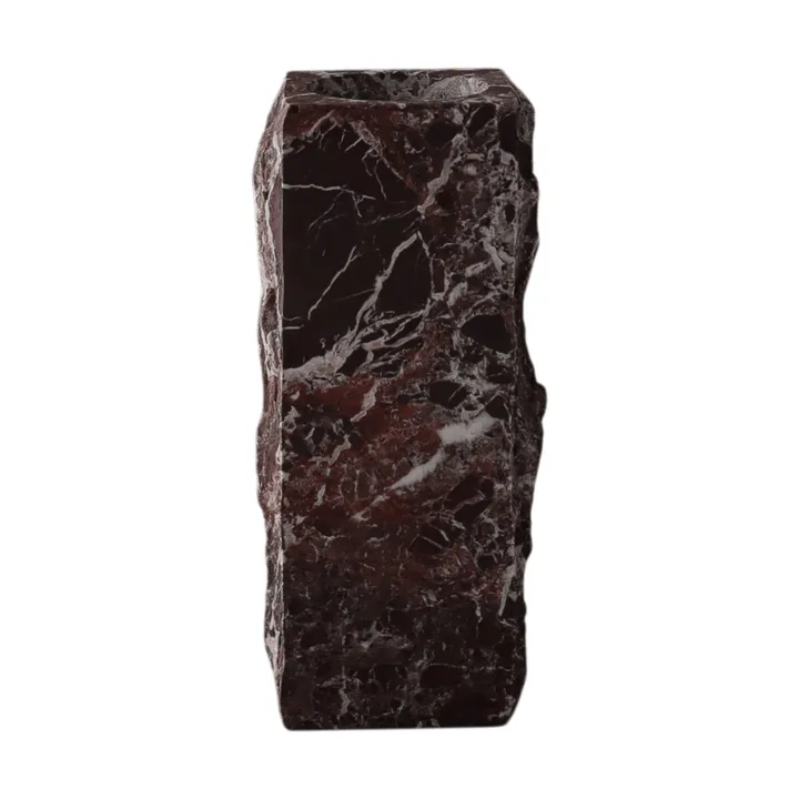 Rosso Levanto Edge marble vase - Medium, 30 cm - Botané
