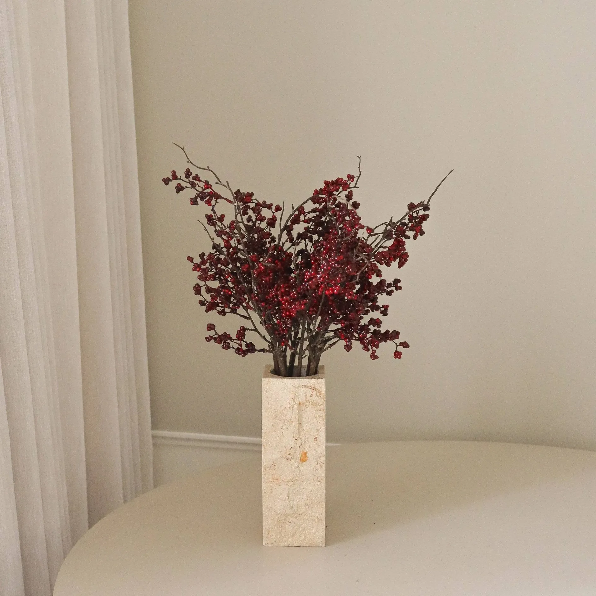 Wild Berry artificial bouquet, Dark red berry twigs, 66 cm Botané