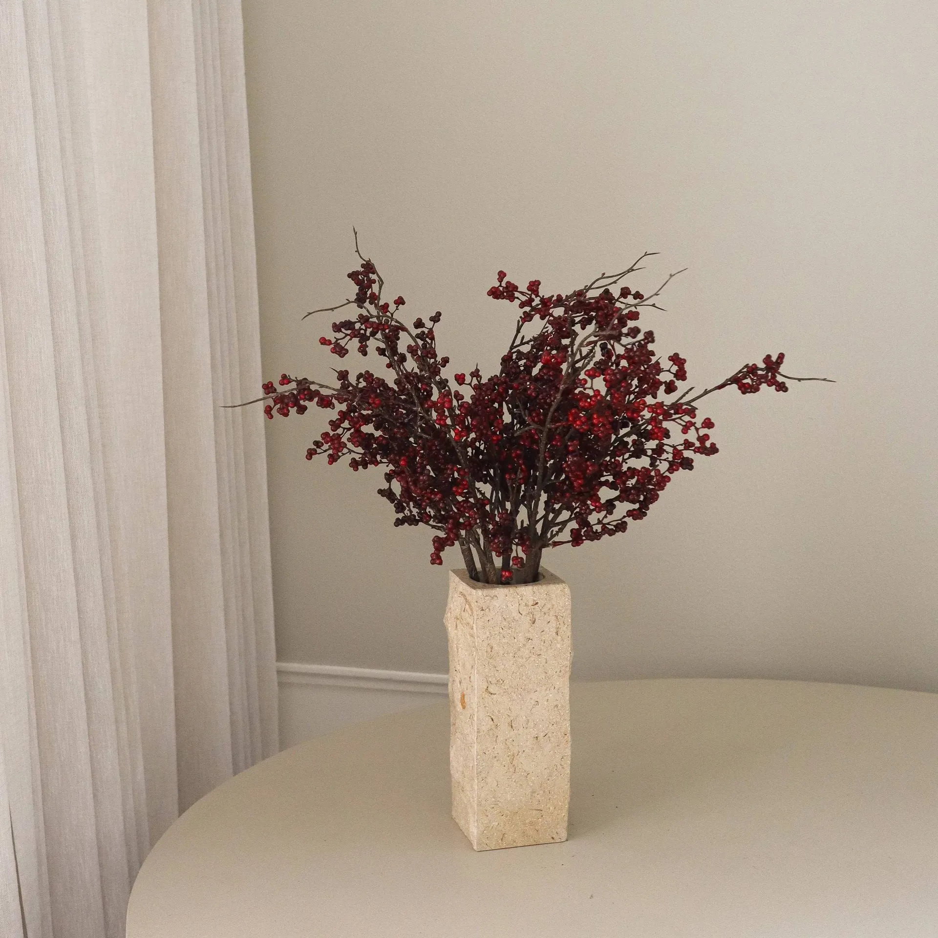 Wild Berry artificial bouquet, Dark red berry twigs, 66 cm Botané
