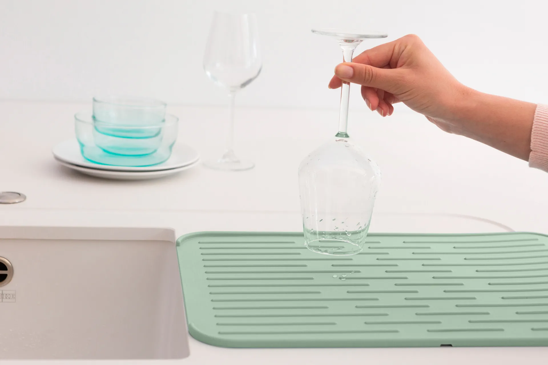 Brabantia dish mat silicone, Jade green Brabantia