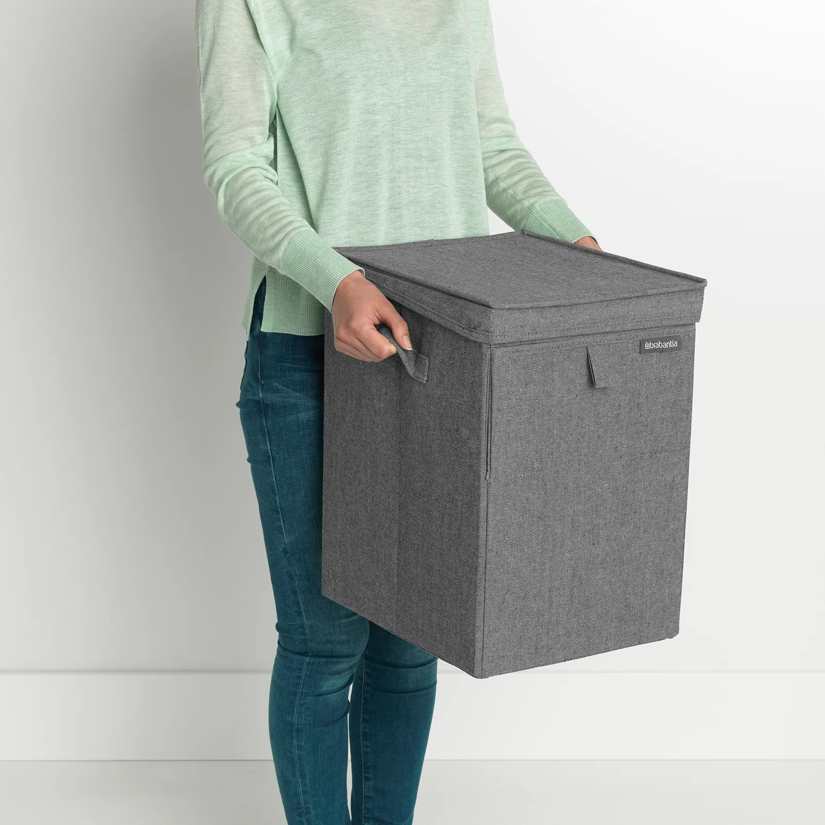Brabantia stackable laundry basket 35 l., dark grey Brabantia