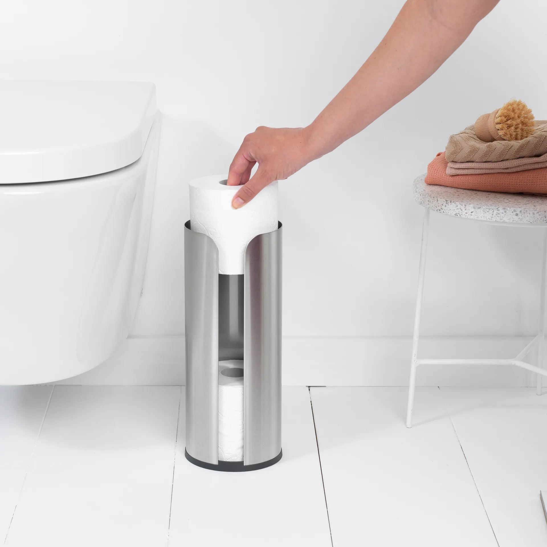 Brabantia toilet paper holder 3 rolls, matte steel Brabantia