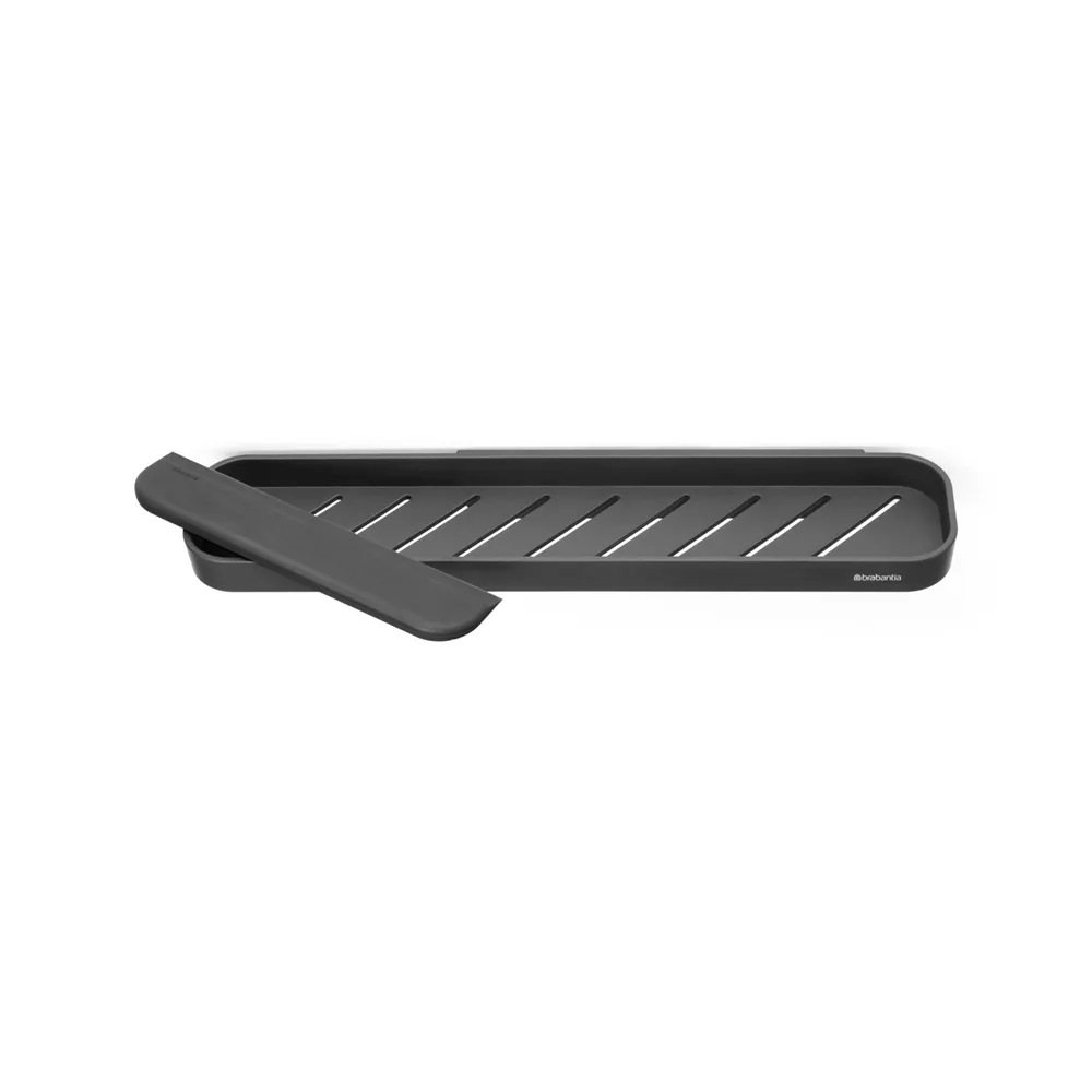 Mindset Shower Shelf with Scraper, Dark gray Brabantia