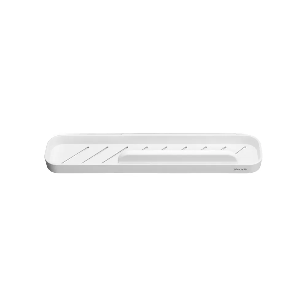 Mindset Shower Shelf with Scraper, White Brabantia