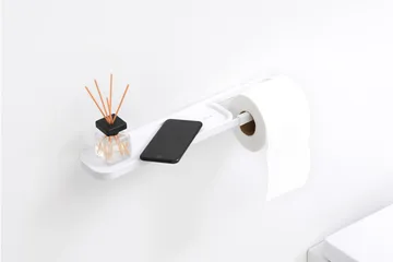 MindSet Toilet paper holder with shelf - Mineral Fresh White - Brabantia