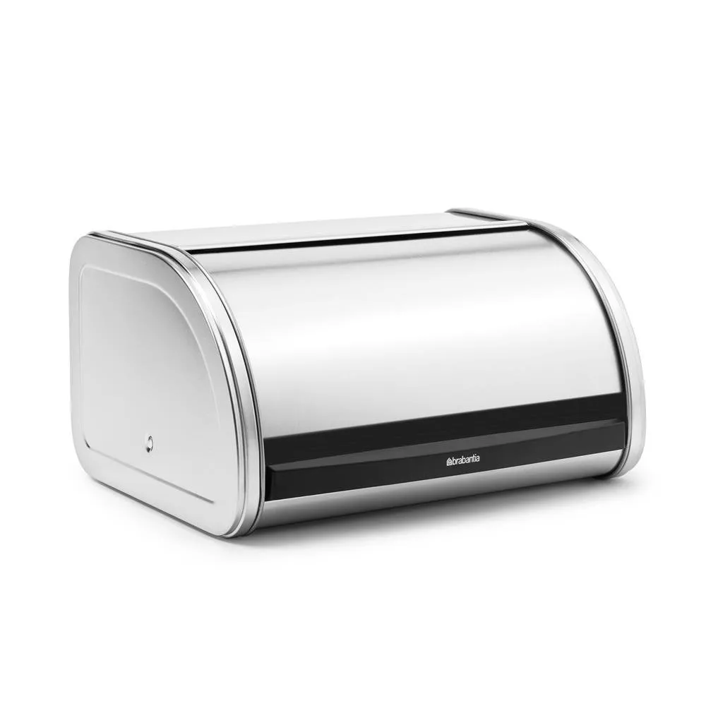 Roll Top bread bin small, matte steel Brabantia