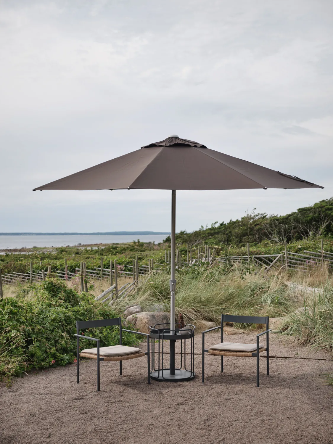 Abriola parasol, Charcoal black, Ø270 cm Brafab