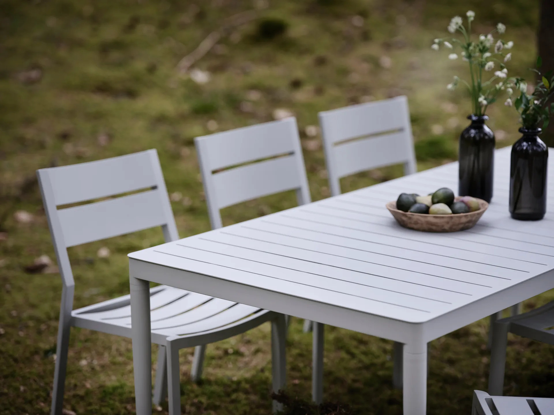 Bigby dining table, Light grey, 195x90 cm Brafab