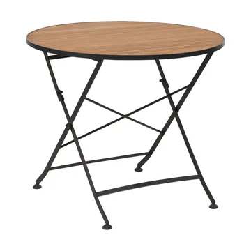 Brewer dining table - Black-teak, Ø85 cm - Brafab