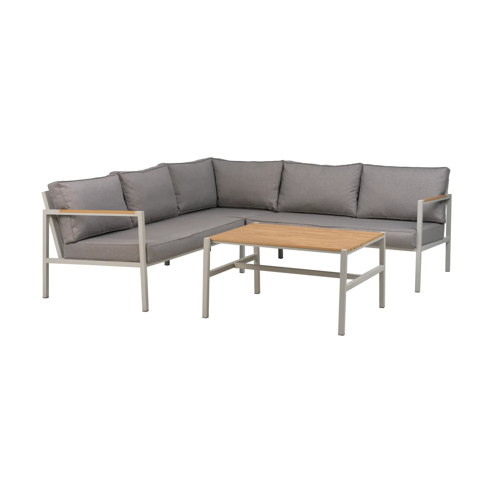 Cap sofa group, Light grey-grey, 5-seater Brafab