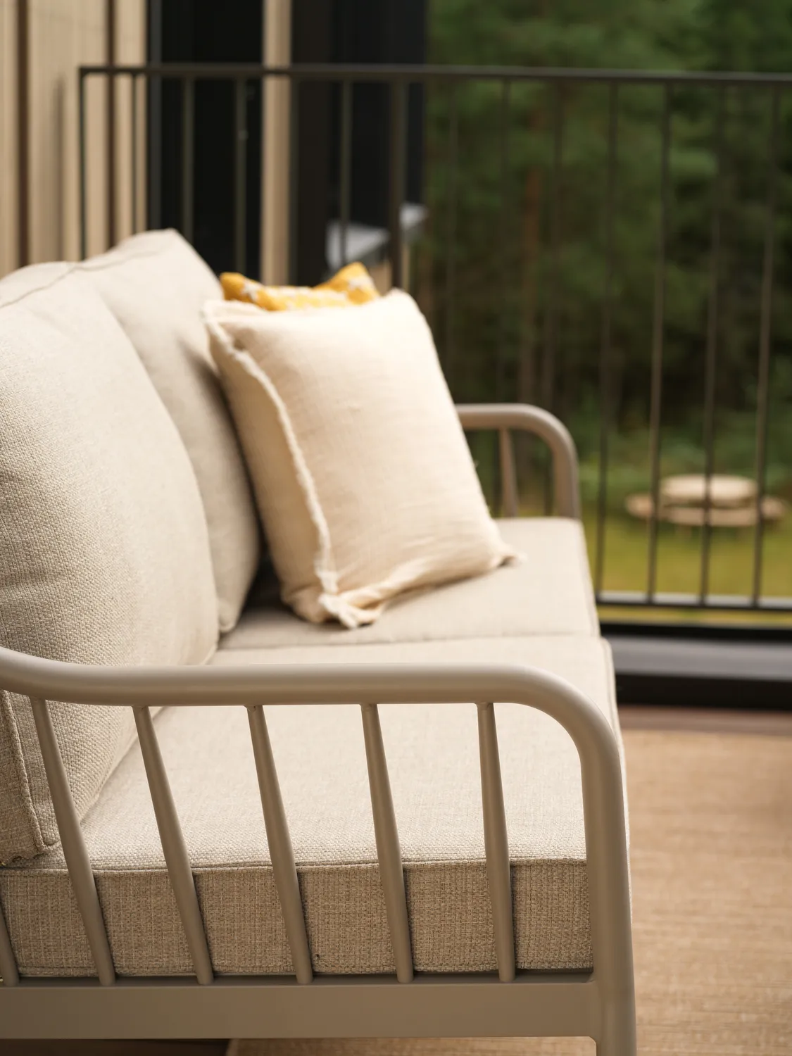 Coleville sofa, Khaki-burlap beige, 3-seater Brafab
