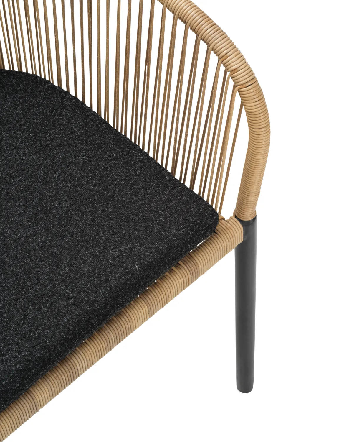 Delta armchair, Black-natural Brafab