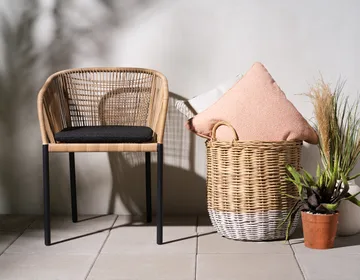 Delta armchair - Black-natural - Brafab