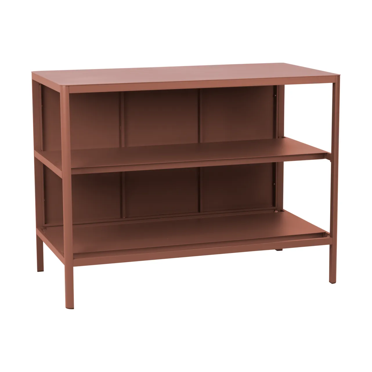 Kelia outdoor kitchen bench with shelves, Zin red, 121x91x64 cm Brafab