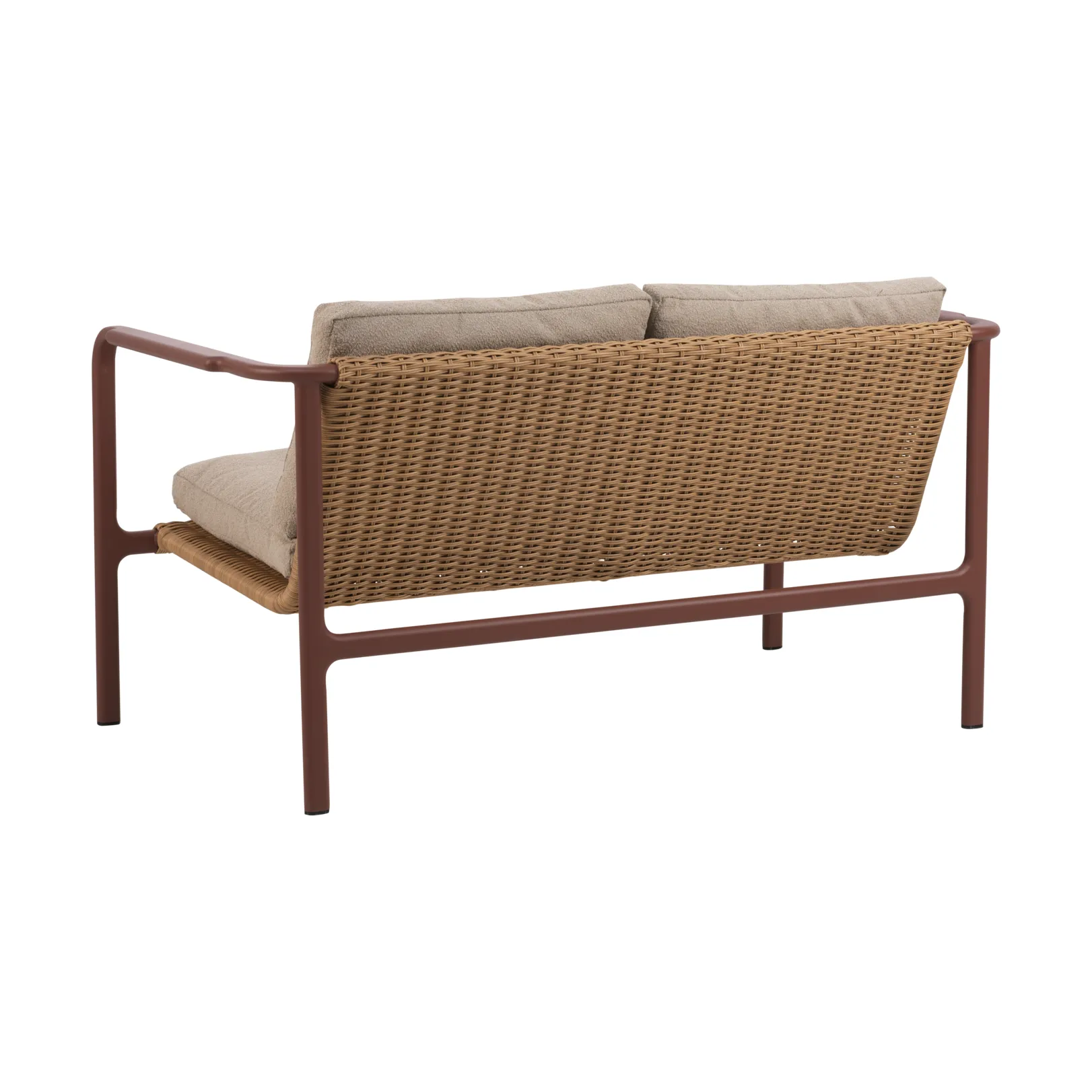 Motty sofa, Zin red-teddy beige, 2-seater Brafab