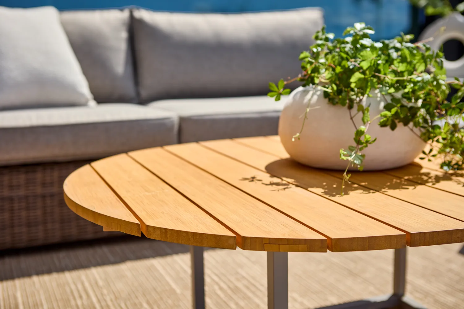 Olive coffee table, Khaki-bamboo, 110x80 cm Brafab