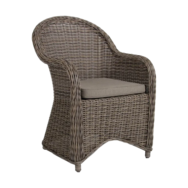 Paulina armchair with seat cushion - Rustic-beige - Brafab