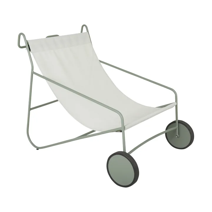 Poul Chair lounge armchair - Dusty green-white - Brafab
