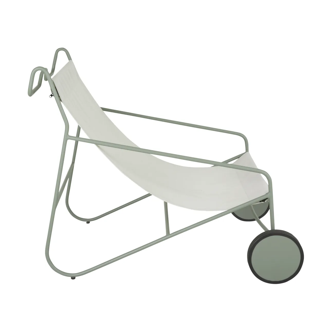 Poul Chair lounge armchair, Dusty green-white Brafab