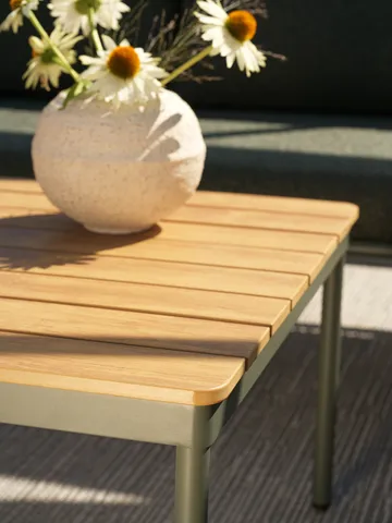 Reno coffee table - Nordic green-natural wood, 110x70 cm - Brafab