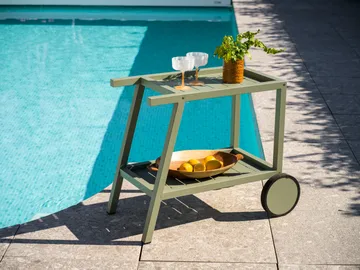 Samvaro serving trolley 86x49x69 cm - Dusty green - Brafab