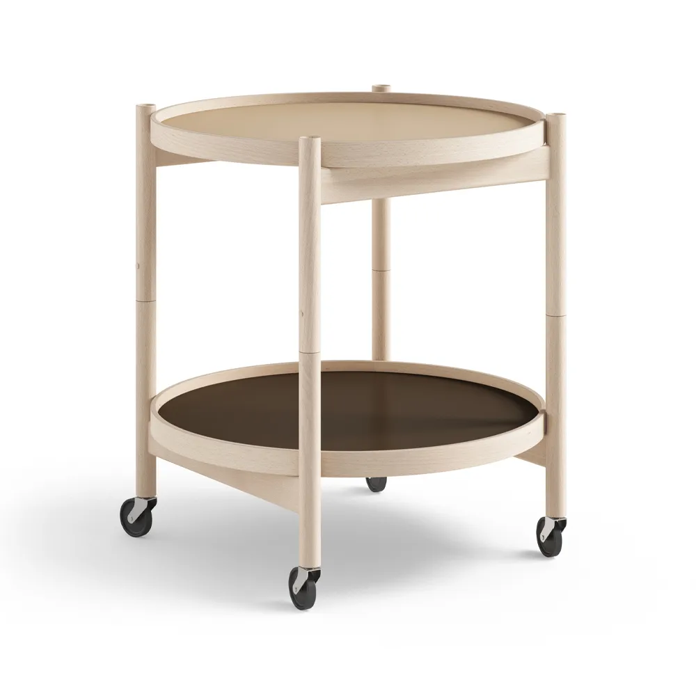 Bølling Tray Table model 50, Earth, untreated beech stand Brdr. Krüger