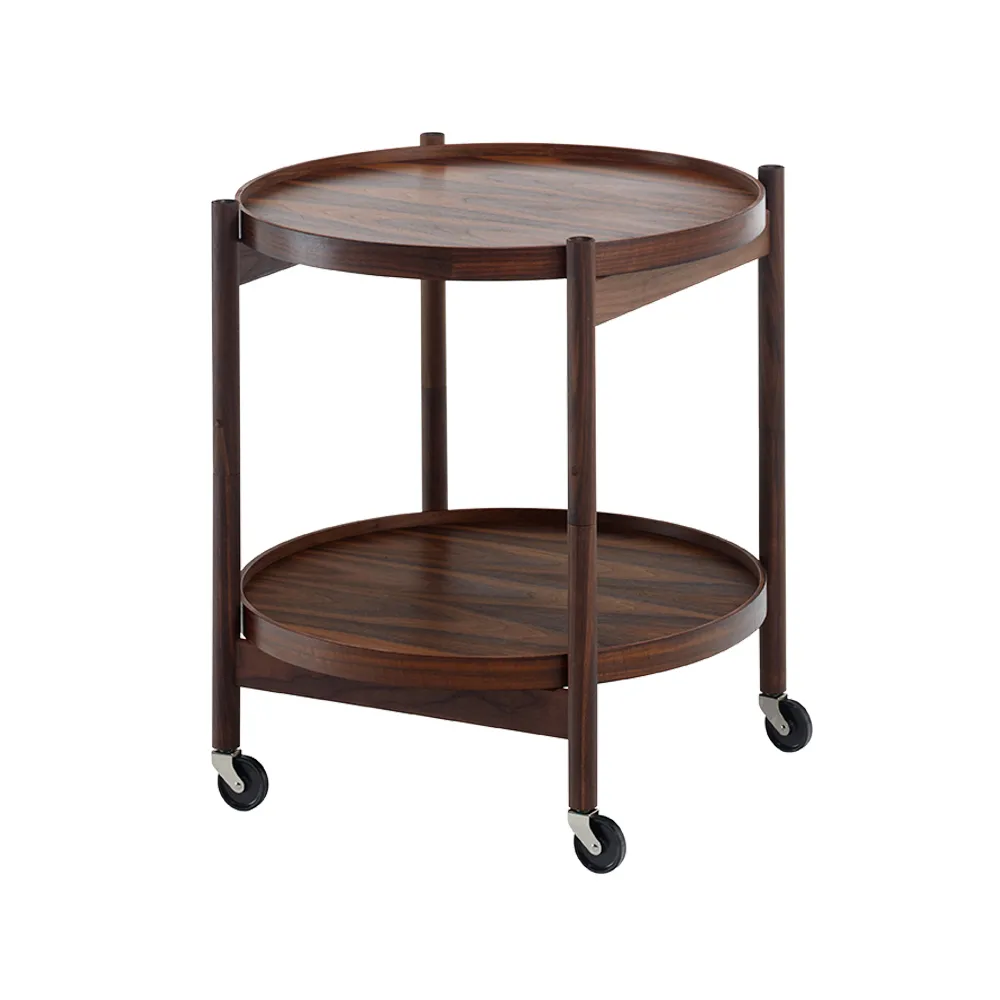 Bølling Tray Table model 50, Walnut veneer, oiled walnut stand Brdr. Krüger