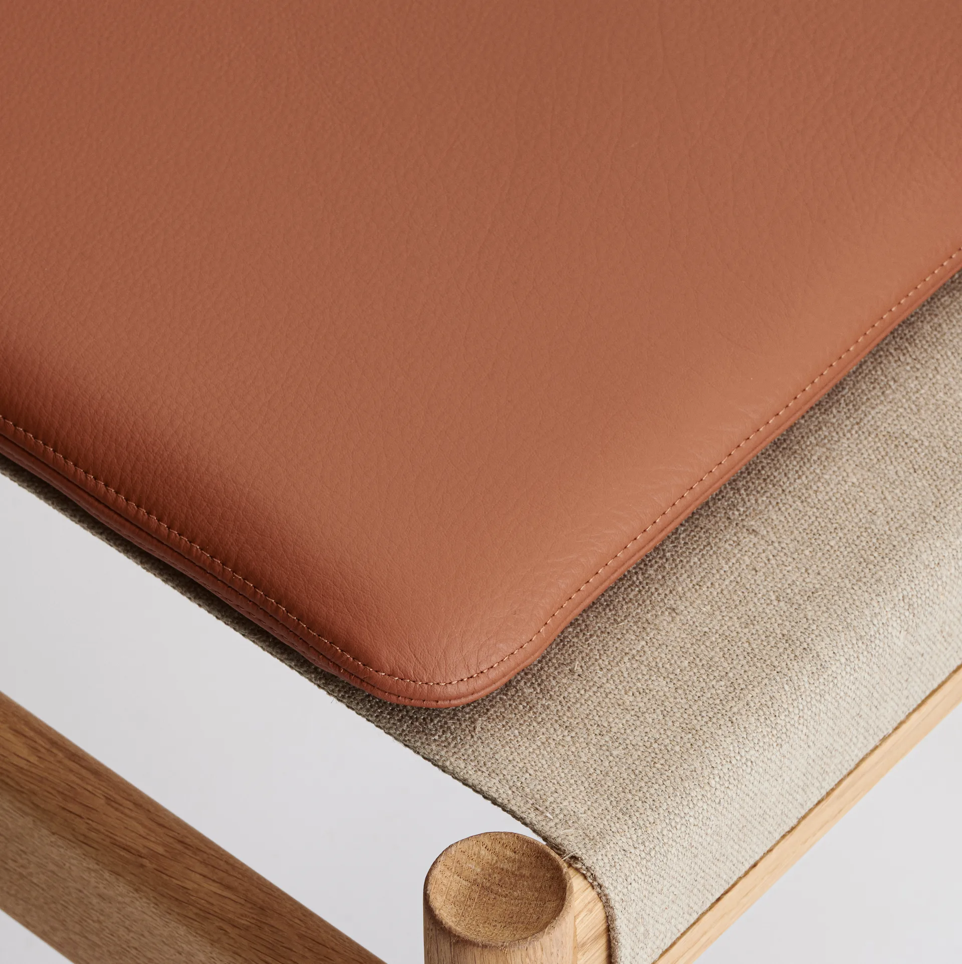HB cushion 35x60 cm, Spectrum leather Brandy Brdr. Krüger
