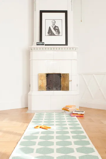 Anna rug aqua large - 150x200 cm - Brita Sweden