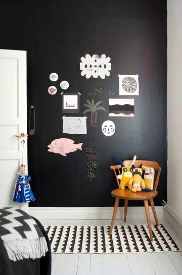 Gittan rug black - 70x250 cm - Brita Sweden