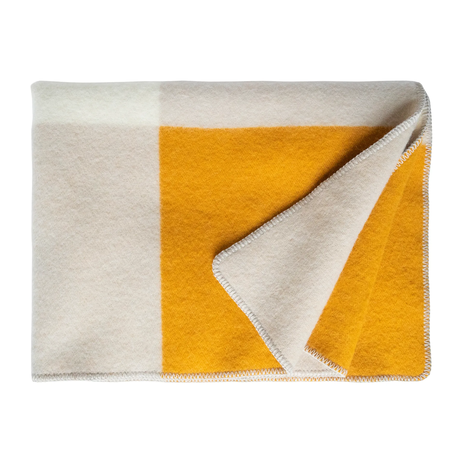 Pop wool throw 130x200 cm, Yellow Brita Sweden