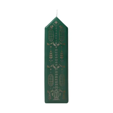 Casa advent candle - Dark Green-Gold - Broste Copenhagen