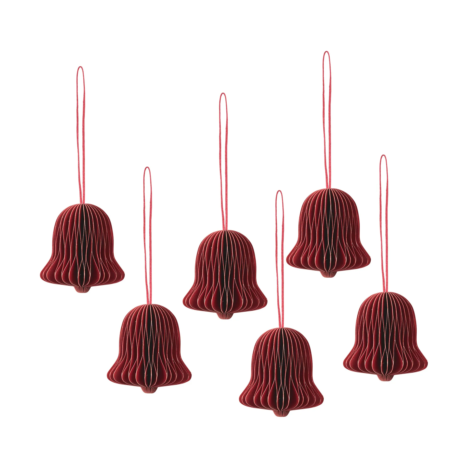 Chime bell Christmas tree decoration, Pompeian red Broste Copenhagen
