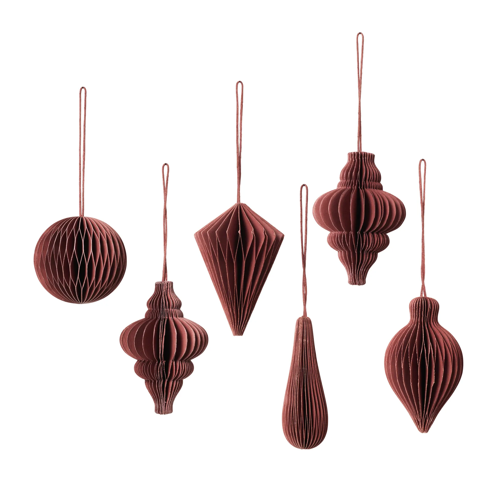 Christmas mix decoration 6-pack, Pompeian red Broste Copenhagen