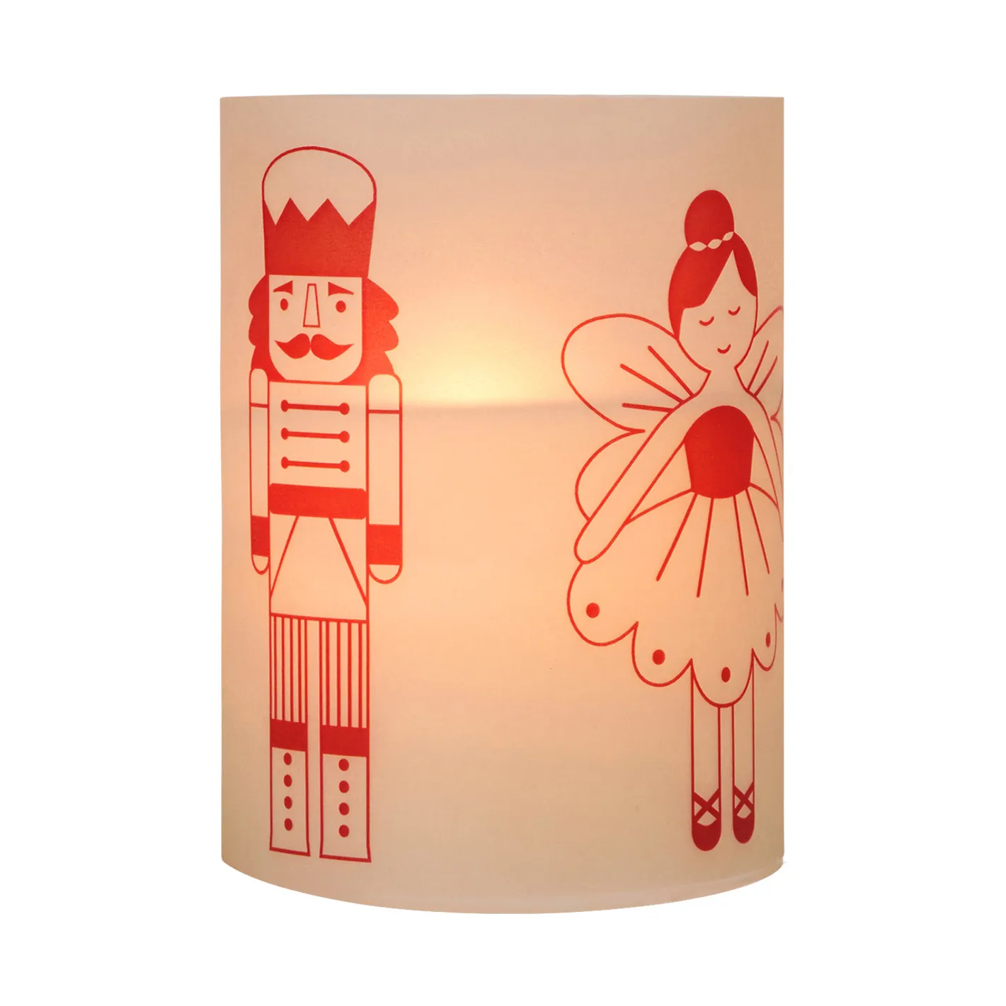 Fairy Tale candle 12 cm, White-red Broste Copenhagen