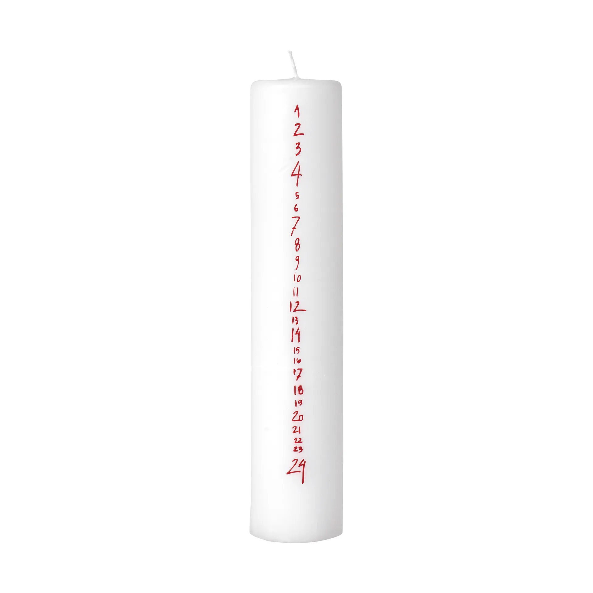Handwritten advent candle calendar, White-Red Broste Copenhagen