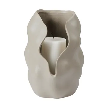 Hekla Hurricane candle lantern - Dove grey, Ø18,6 cm - Broste Copenhagen