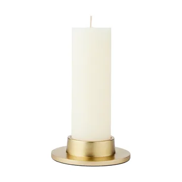 Maro candle holder for pillar candles - Brass finish, 4 cm - Broste Copenhagen
