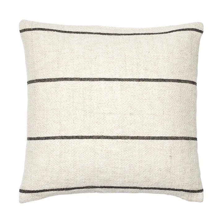 Sigrid cushion cover 50x50 cm - Light beige-black - Broste Copenhagen