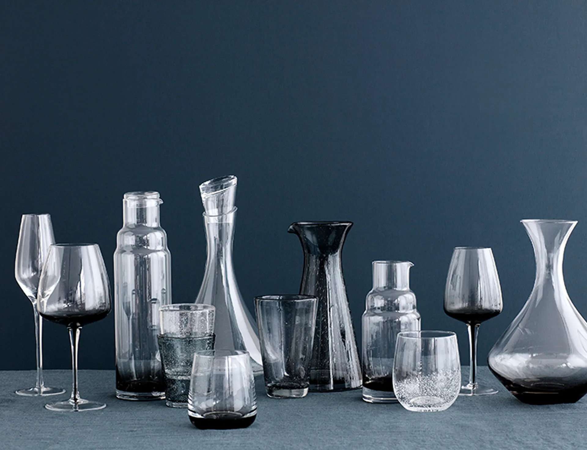 Smoke carafe 1.65 liter, Clear-grey Broste Copenhagen