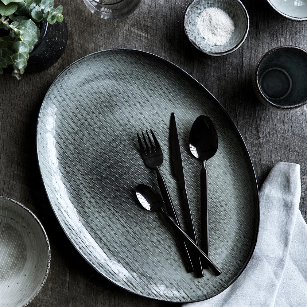 Tvis cutlery set 16 pieces, black Broste Copenhagen