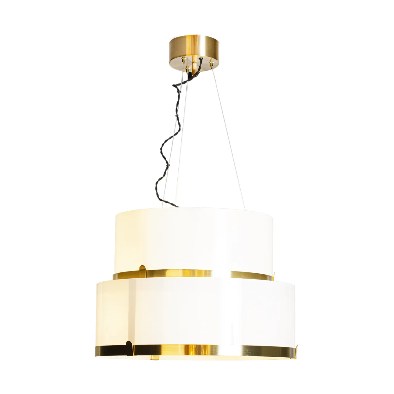 Marcel pendant lamp Ø50 cm, Brass-white By Rydéns
