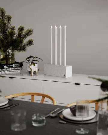 Raw Light advent candle holder - Concrete - By Rydéns