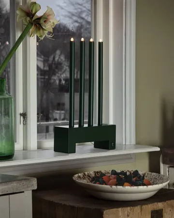 Twinkle advent candle holder - Dark green - By Rydéns