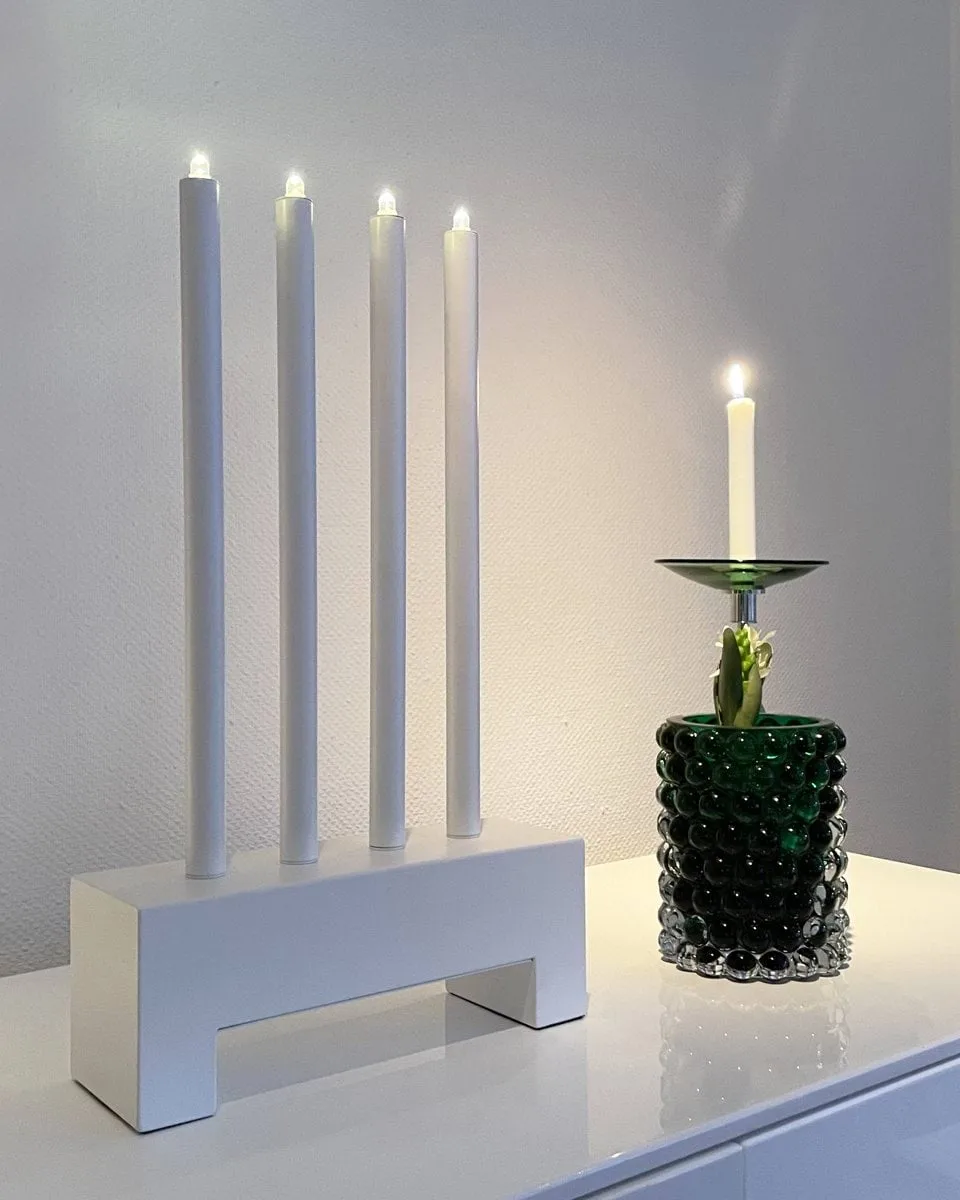 Twinkle advent candle holder, White By Rydéns
