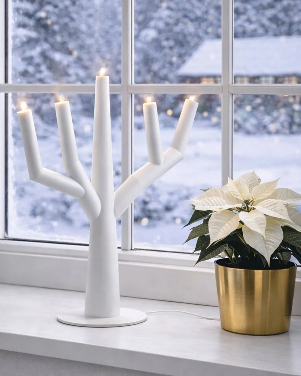 Winter Ruby advent candle holder, Offwhite By Rydéns
