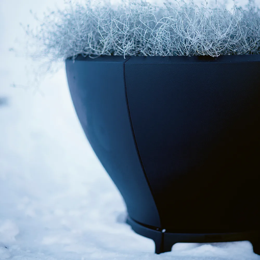 Blom plant pot, Black, large Byarums bruk