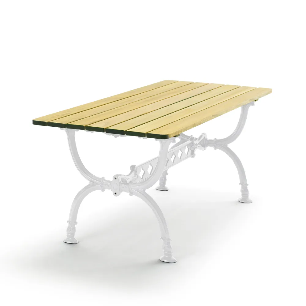 Byarum table 142x72 cm, Pine impregnation, white stand Byarums bruk