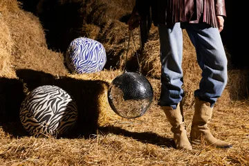 Anima cushion M 50x50 cm - Zebra-blue - Byon