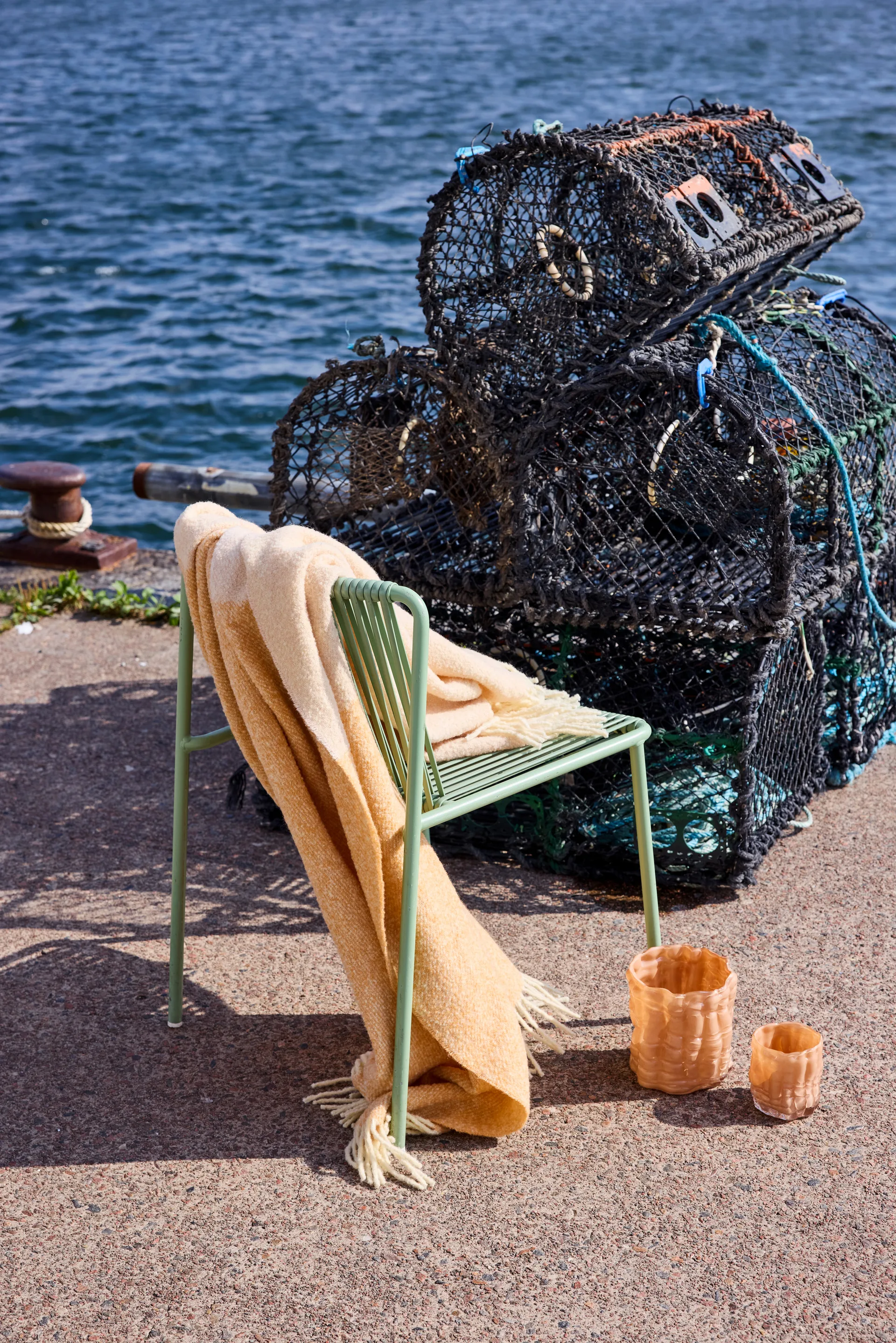 Franca throw blanket 130x170 cm, Peach Byon